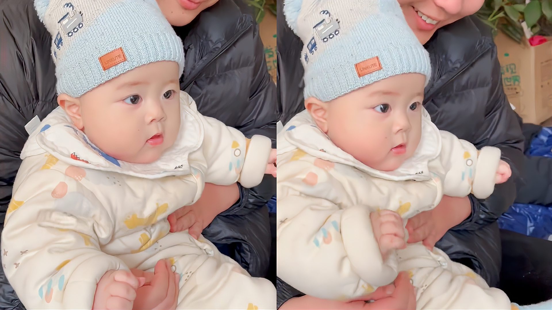 萌娃看见哥哥“打架”