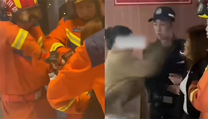 女子疑因情喝药轻生被解救