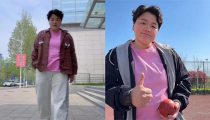 奥运冠军巩立姣晒减肥照