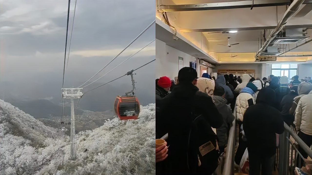 景区索道疑因大风突然停运