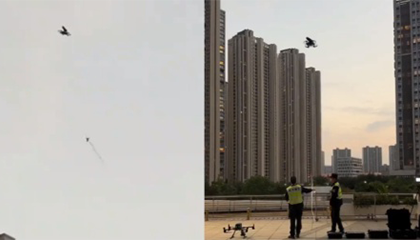 “大莲花”上演“空中警匪片”