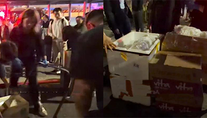 直击香港大火救援现场