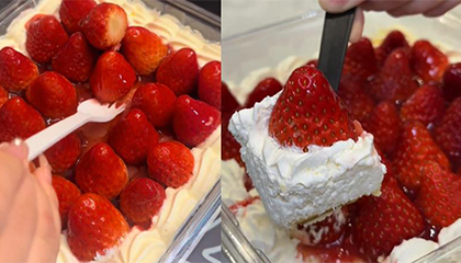 草莓蛋糕咸到头皮发麻