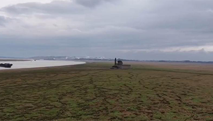 鄱阳湖已跌破极枯水位