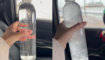 见证“摇水成冰”魔法