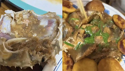 点螃蟹时称58元一斤