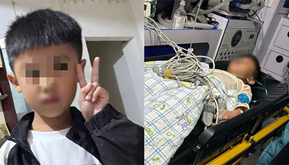 爷爷误将火锅燃料当水