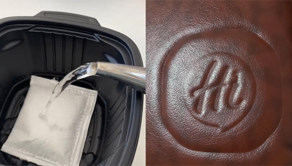 真皮沙发上放置自热火锅