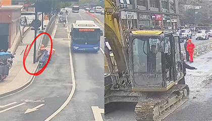 外卖小哥送餐途中闻到燃气味